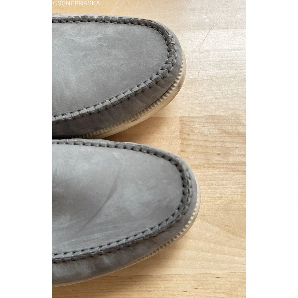 Cole Haan Gray Men's Loafers Suede Hampton American Classics Shoes C39891 - 11.5